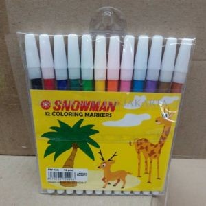 

Gaya Spidol 12 Warna Snowman Spidol Sekolah 12 Colors Murah