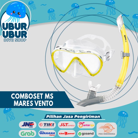 Combo Set Mares VENTO - Snorkeling/Diving Set - Masker Selam - Paket Masker Snorkel