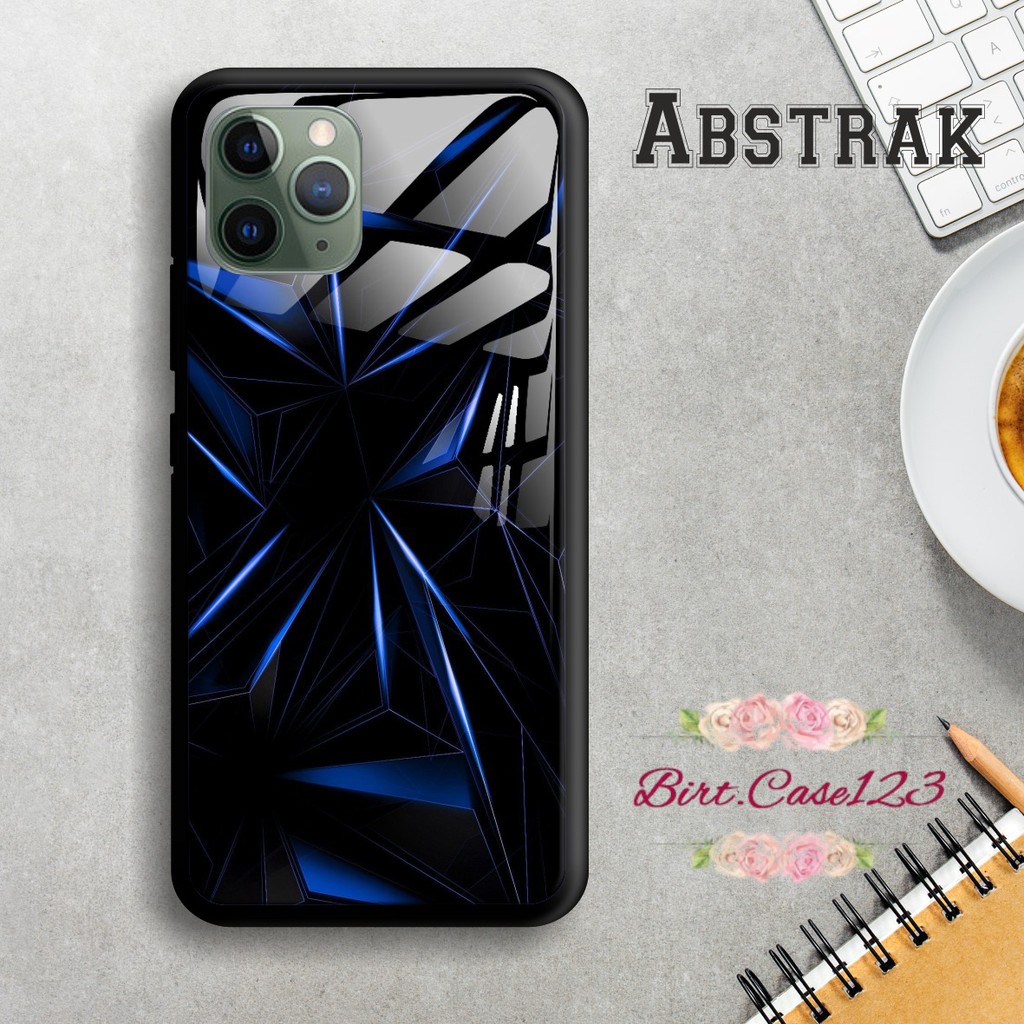 Back case glass ABSTRAK Oppo A3s A1k A5 A9 2020 A7 F9 A5s A31 A52 a53 A92 A37 A57 A59 A71 A83 BC1366