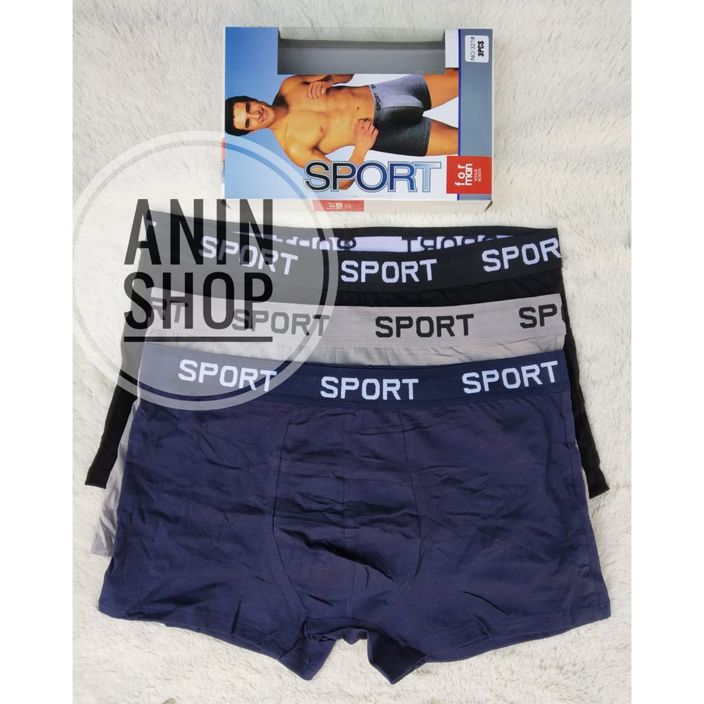 [3pcs] Boxer Pria SPORT | Celana Dalam Boxer || CELANA DALAM PRIA DEWASA