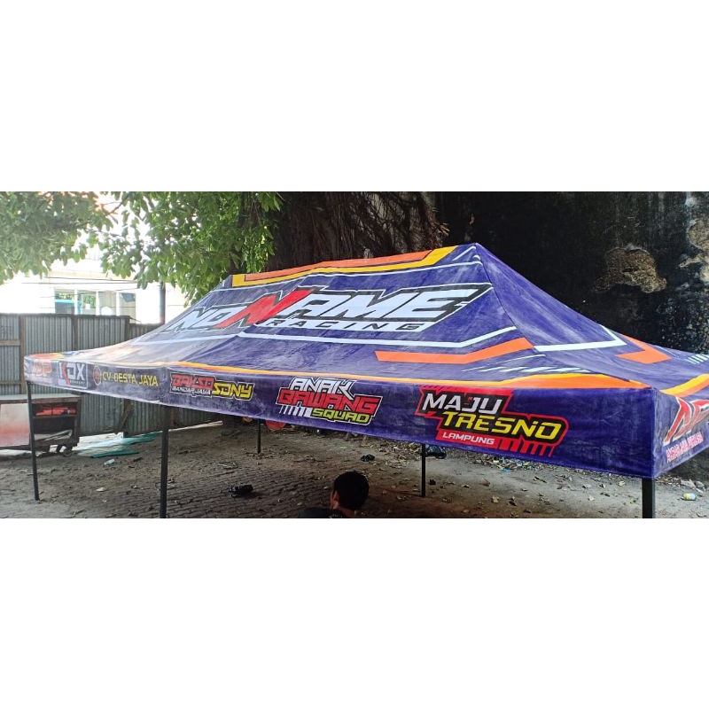 Tenda paddock 3x6 + full sisi custom branding (tenda lipat)