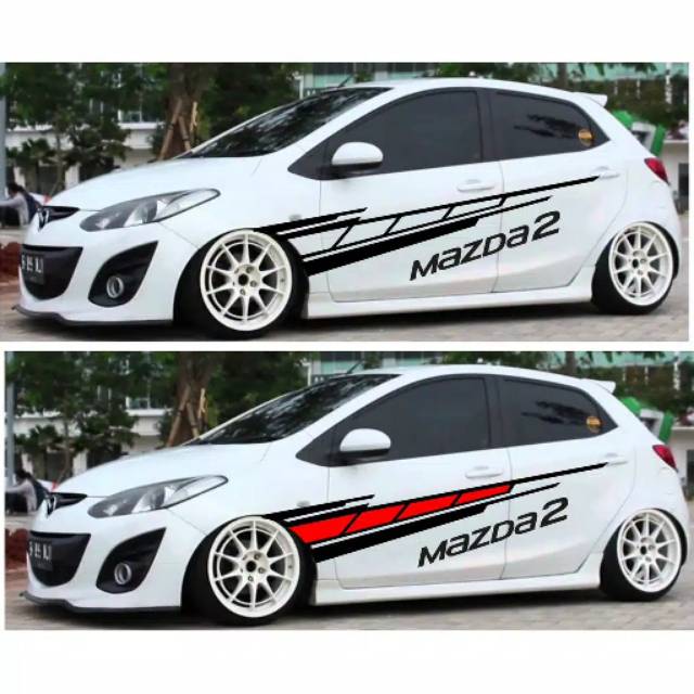 Stiker mobil mazda 2 terbaru promo stiker cutting list  mobil Mazda 2