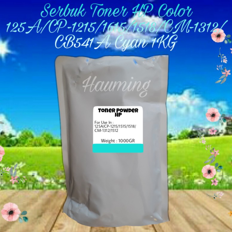 Serbuk Toner HP 125A CP1215 CP1515 CP1518 CM1312 CM1512 CP 1215 1515 1518 CB541A Cyan 1kg