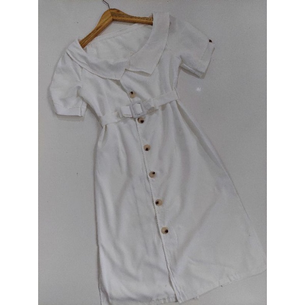 VN SUMMER DRESS BEACHWEAR / DRESS PANTAI WITH BELT OPEN COLLAR DRESS HOLIDAY