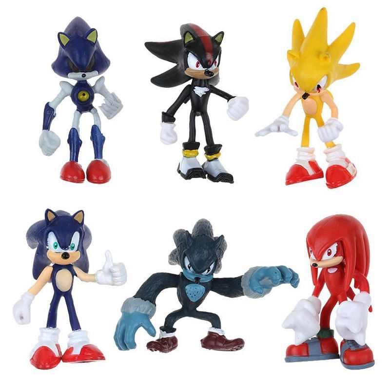 【In stock】Cute Sonic the Hedgehog Game Action Figures Kid Toy Gift 6pcs/Set