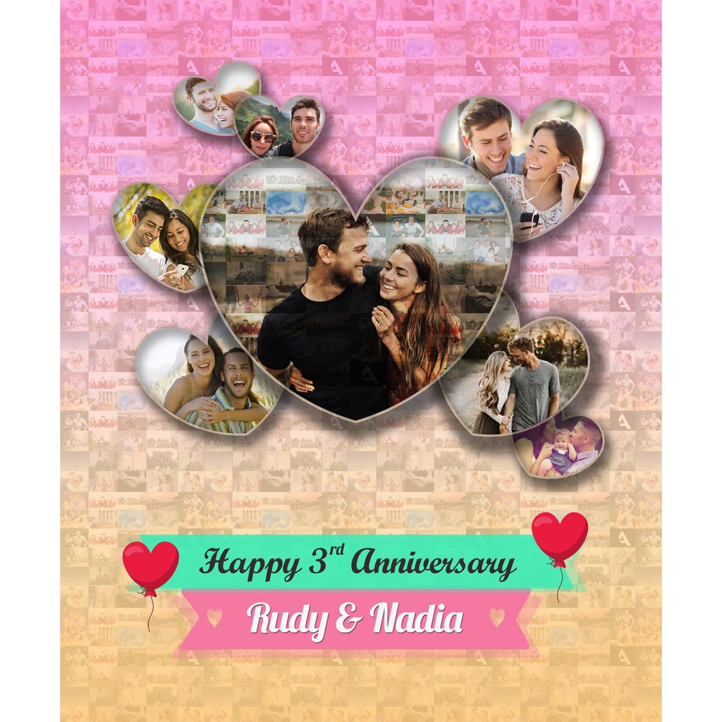 Edit Foto Mozaik Untuk Kado Wisuda/Anniv/Wedding/Ulang Tahun Dll