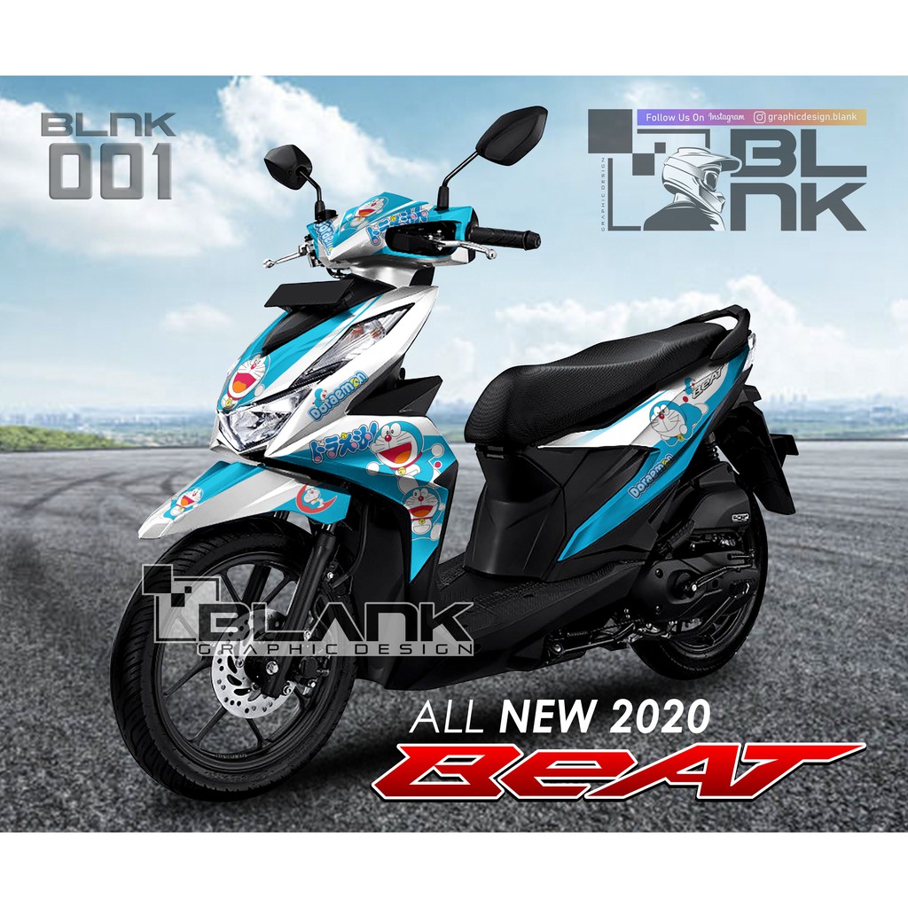Stiker Decal Motor All New Beat eSP Beat Street 2020 - BLNK-001 Doraemon