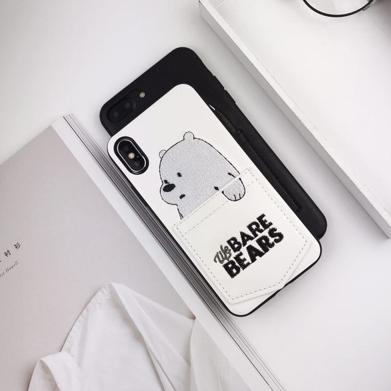 Case Motif Panda Beruang Putih Untuk iPhone 11 pro MAX XS MAX XR 6s 6Plus i7 i8 7plus X