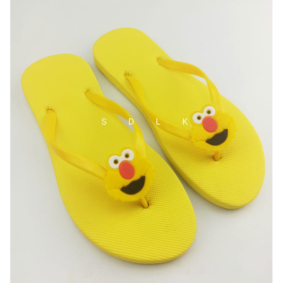 Sandal Jepit Kartun Elmo | Wanita Cantik Spon Cartoon Elmo TPR