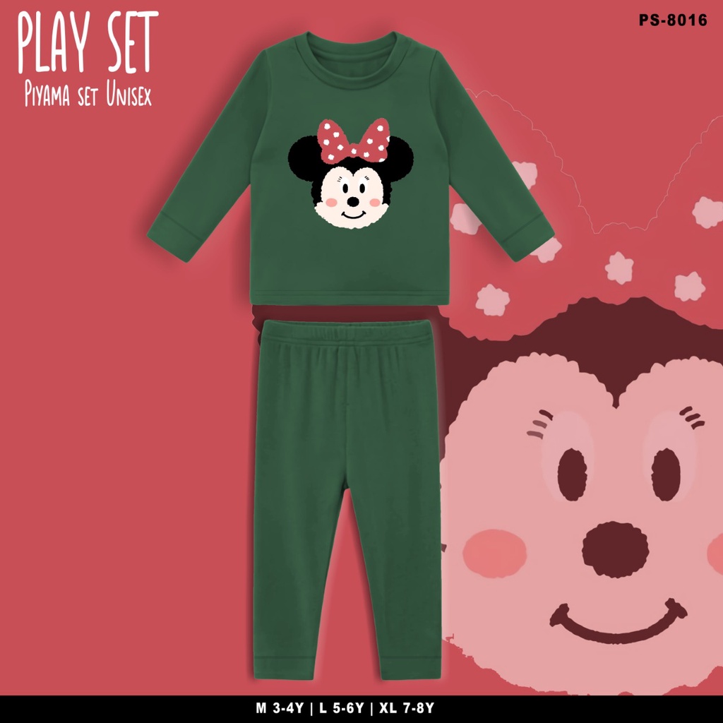 PLAYSET PAJAMAS ANAK BERGAMBAR MINNIE / BAJU TIDUR ANAK SET / TERMURAH