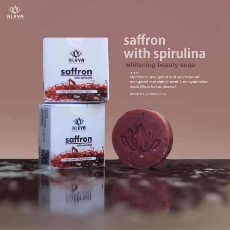 (1kg muat 30pcs) Sabun Saffron With spirulina (BPOM) / SABUN SAFRON