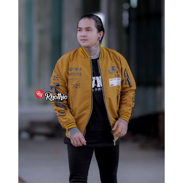 Jaket Bomber Original Rhothio - Jaket Bomber Terbaru 2022 - Jaket Bomber Waterproof - Jaket Bomber O