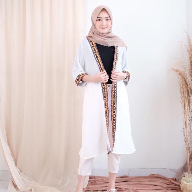 1KG MUAT 5PCS | RENDHA CARDIGAN BORDIR PREMIUM BKK BOHEMIAN HITS SELEBGRAM FASHION MUSLIM