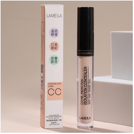 Lameila Light Concealer Wajah Foundation Cair CC Cream Clear 3024