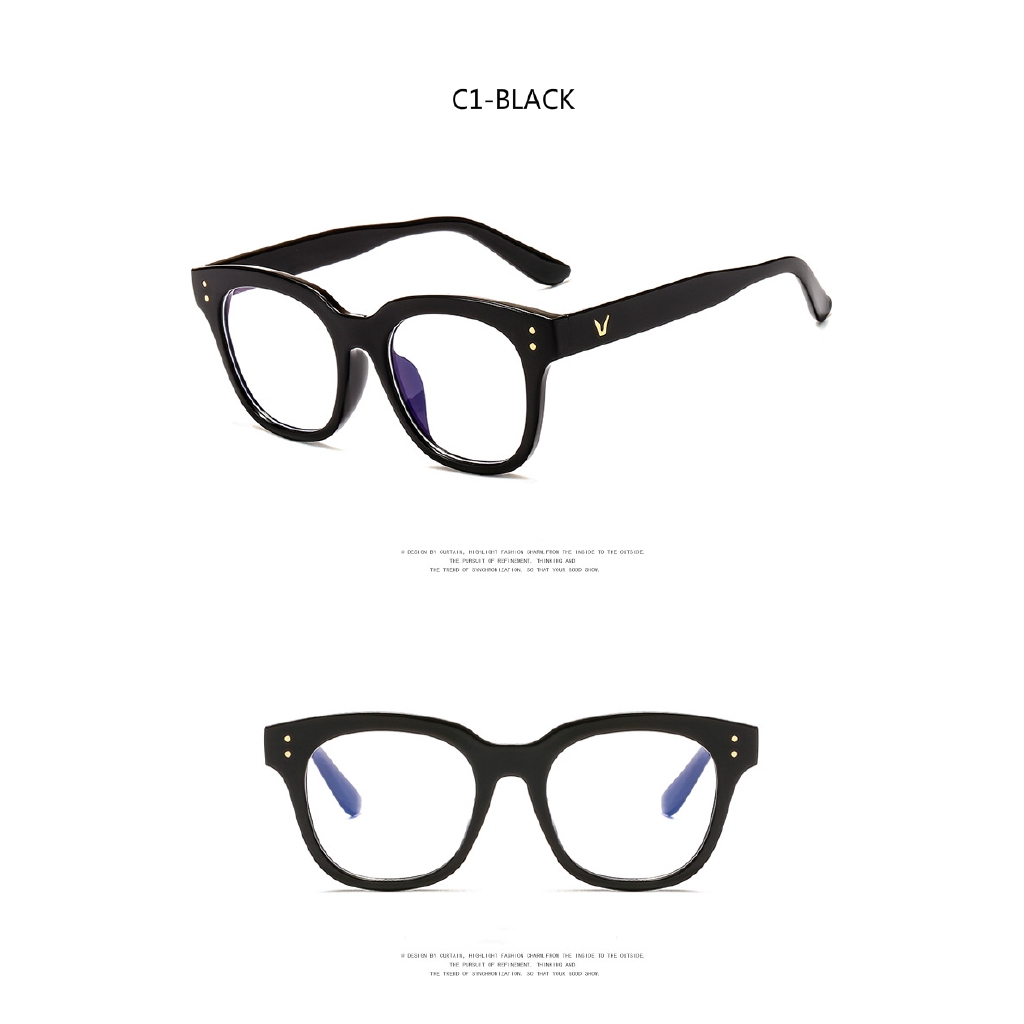 Metal hinge anti-Blu-ray Korean thick frame men and women glasses