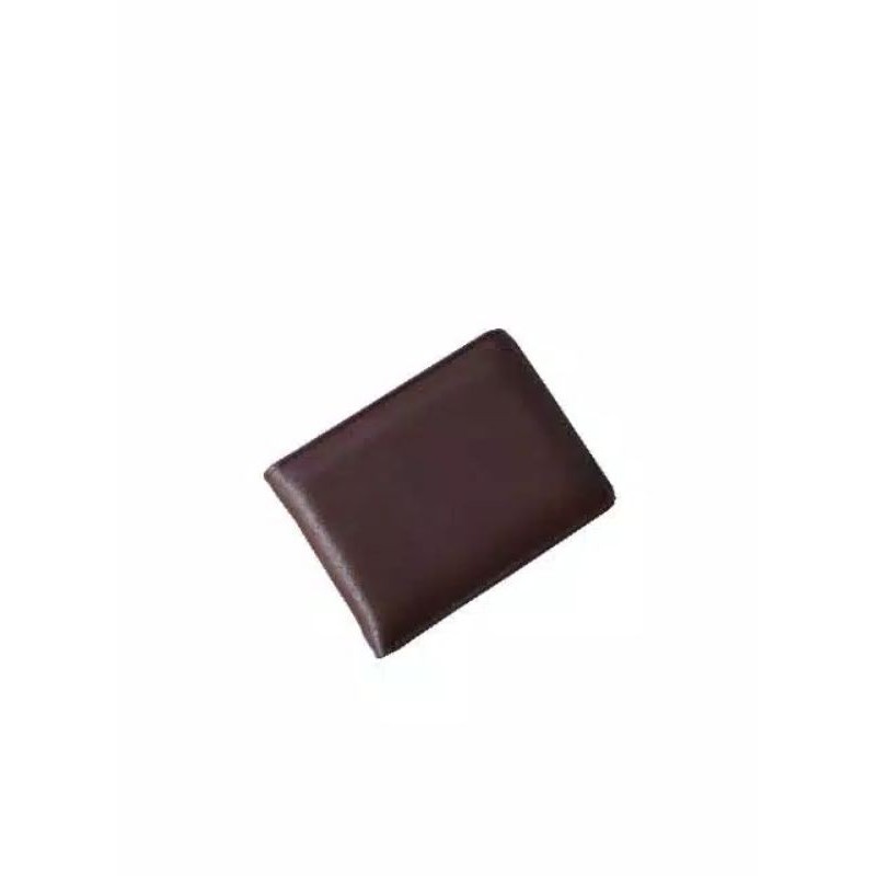 {COD} Dompet Kulit Pria Asli  Cokelat Model Kecil Mini Slim Wallet 100% Kulit Asli Garut