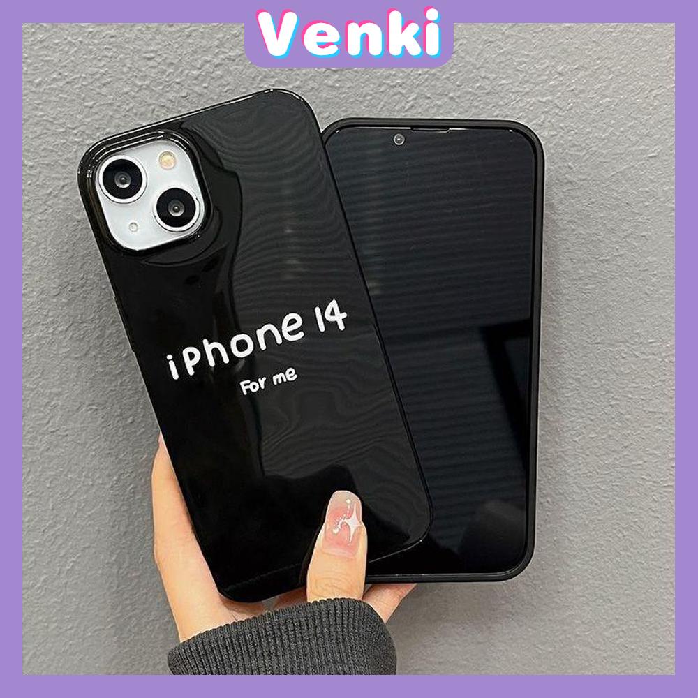 Case For iPhone 14 Series TPU Soft Case Creative White Text Glossy Black Candy Case Camera Protection Shockproof For iPhone 14 13 12 11 Plus Pro Max 7 Plus X XR