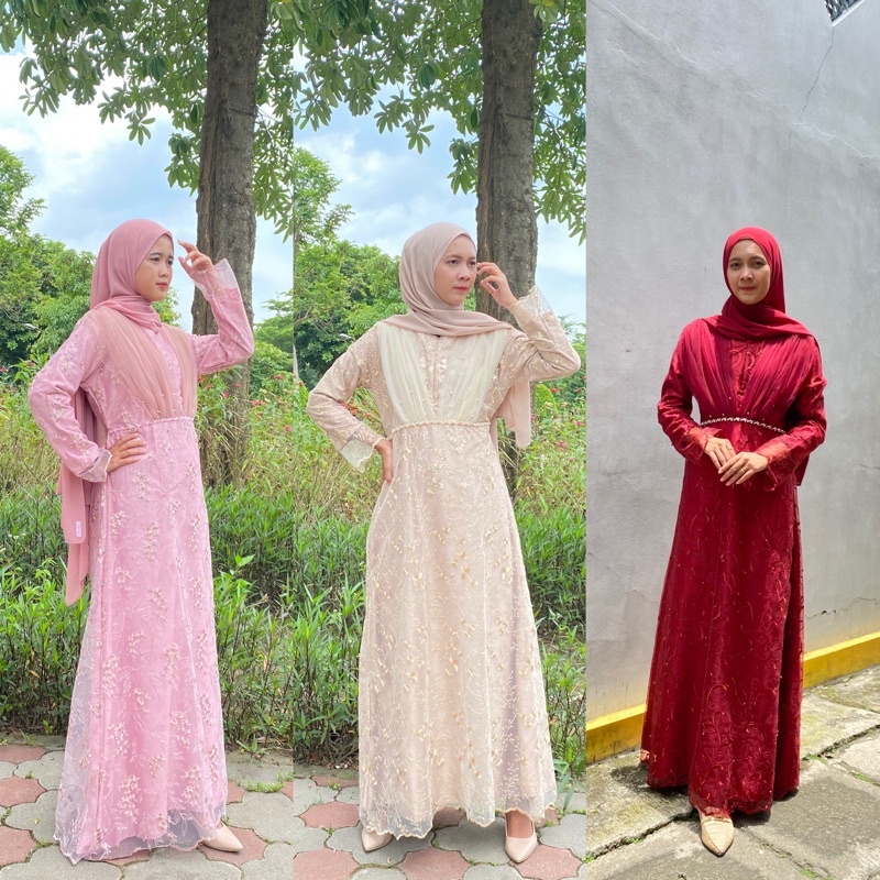 ayana dress by elslook dress kondangan tile bordir gaun lamaran dress weding