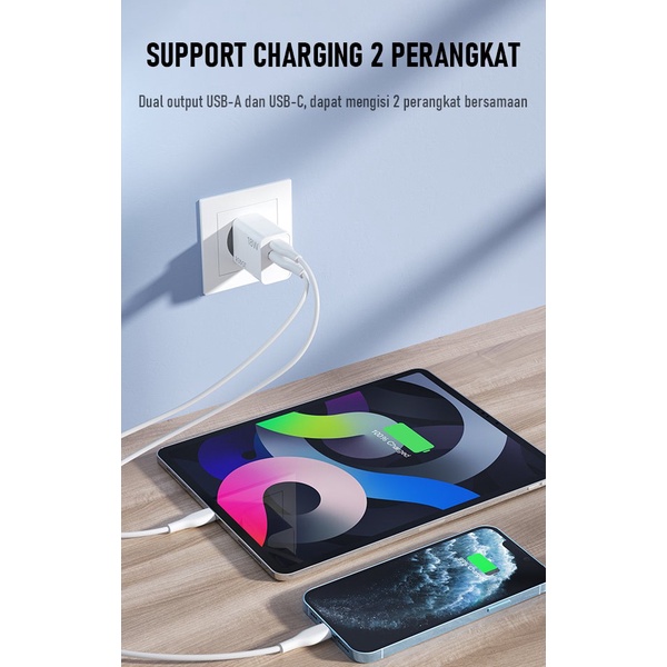 Robot RT-F2 18W Dual Port Quick Charging QC 3.0 PD USB-C Charger