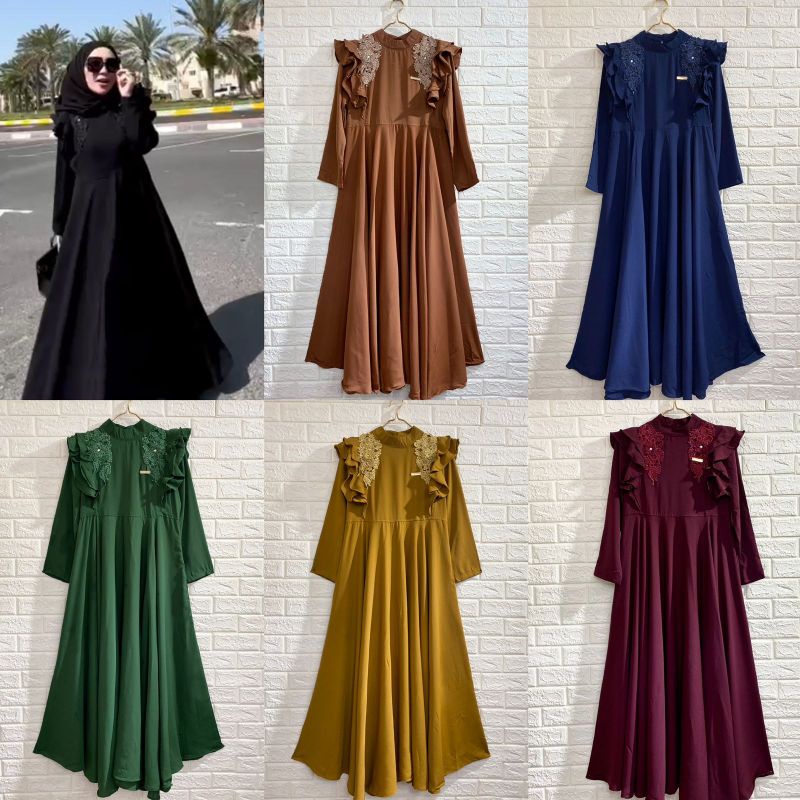 dress brukat tempel dada Shella saukia