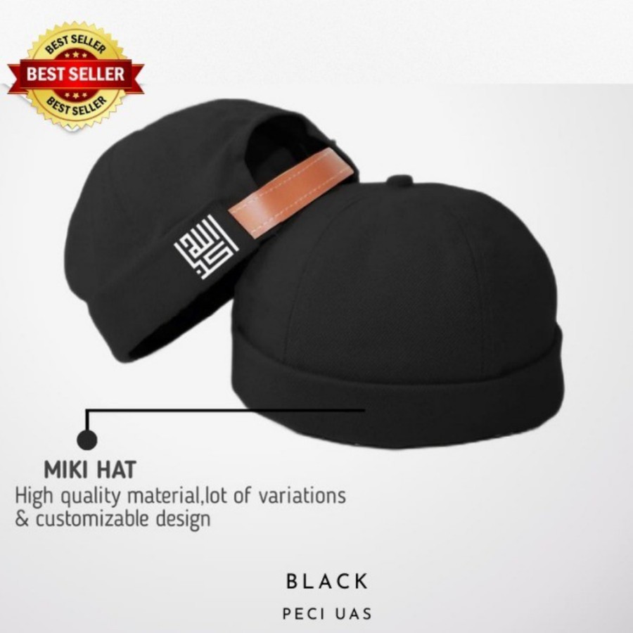 Topi Peci Miki Hat Uas - Topi Peci Model Trendy Stylish Muslim Bahan Rafel Daimaru Kualitas Premium