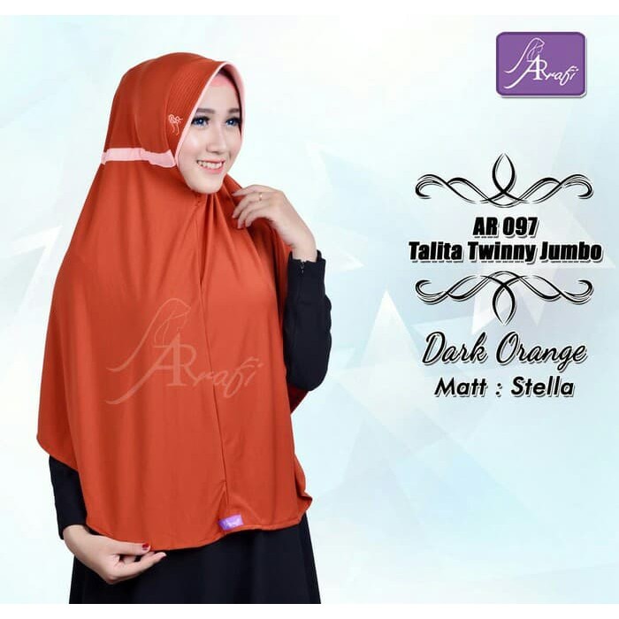 Promo!! Ar 097 Talita Twinny Jumbo Jilbab Hijab Ar Rafi Arrafi Serut Polos Terlaris!!