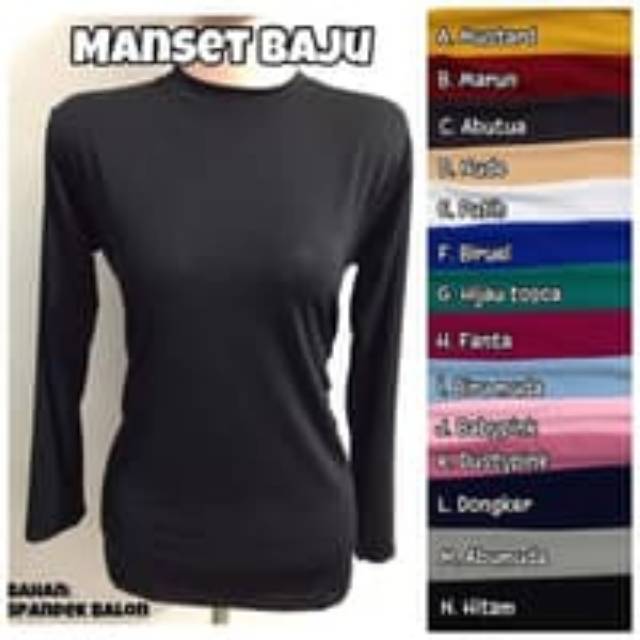 Manset Baju Bahan Kaos dan Spandek