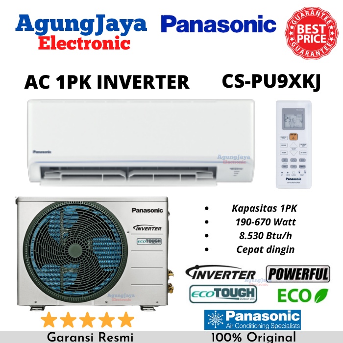 AC PANASONIC CS-PU9XKJ 1PK INVERTER ECOTOUGH LOW WATT 1 PK (CILEGON SERANG)