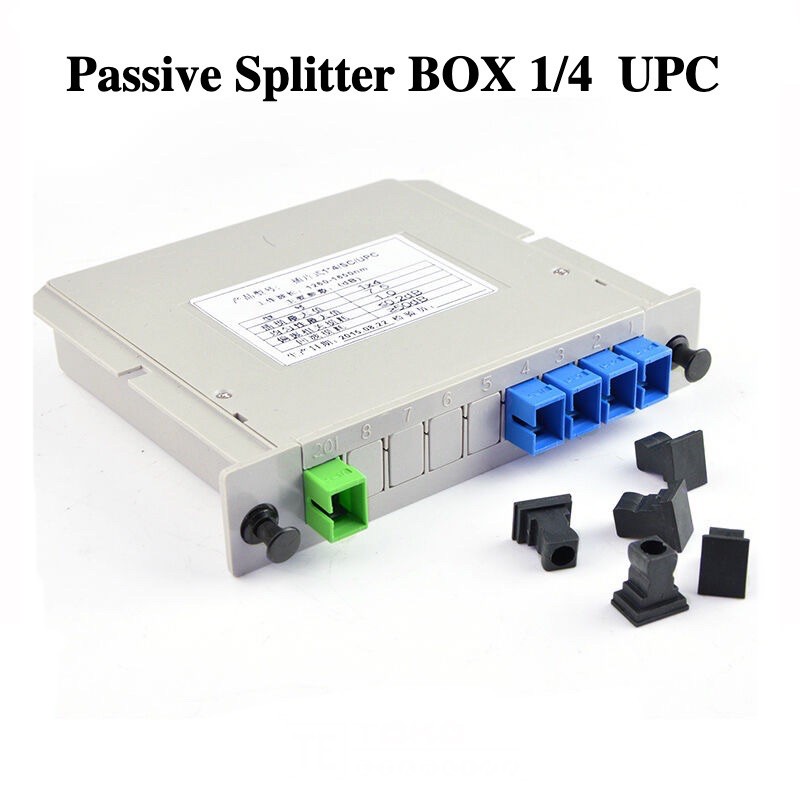 Passive Splitter PLC BOX FO 1 4 Fiber Optik FTTH SC UPC