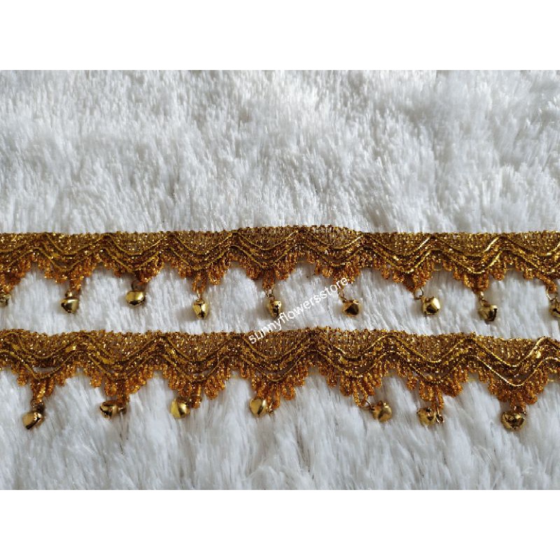 RENDA  INDIA GOLD LONCENG LEBAR 4 CM ISI 10 YARD