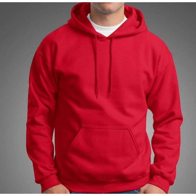 Hoodie oblong merah polos