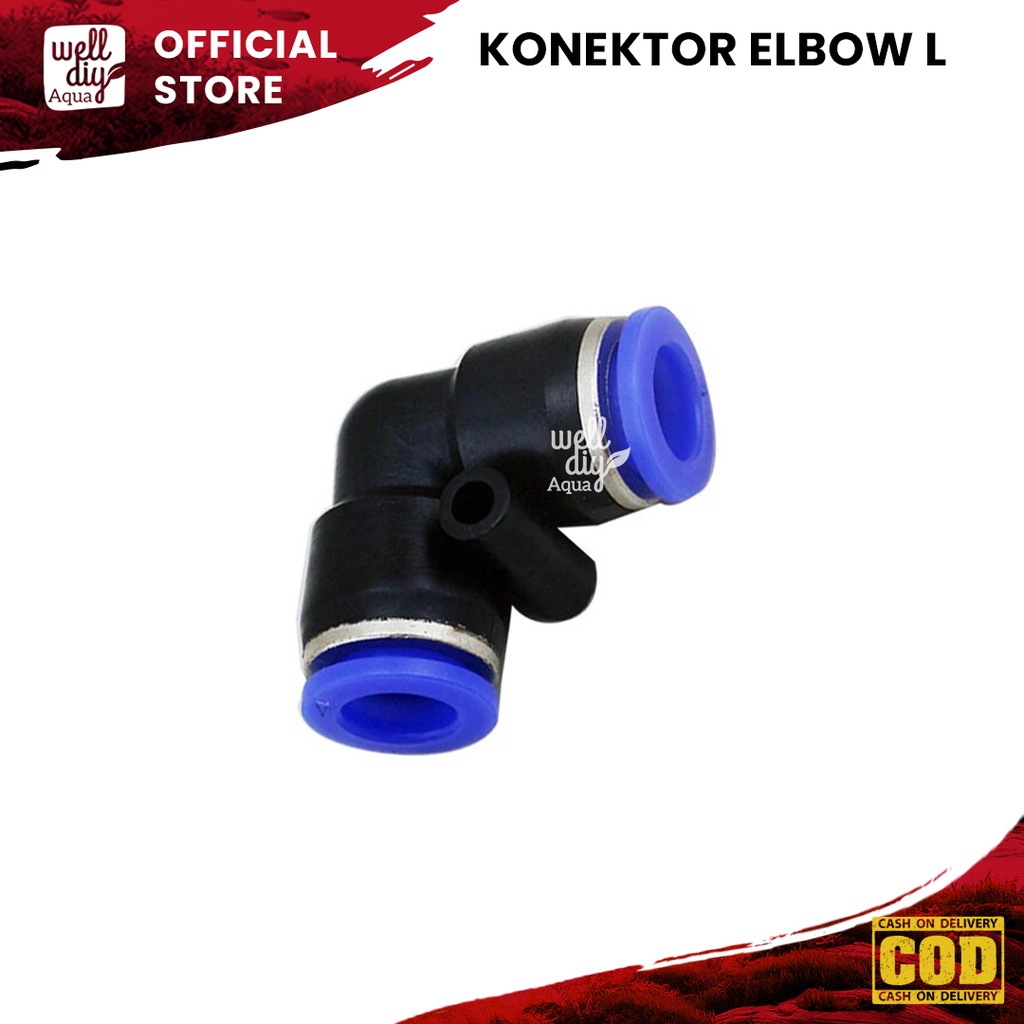 Konektor Slip Lock Elbow L Pneumatic PU -  6mm