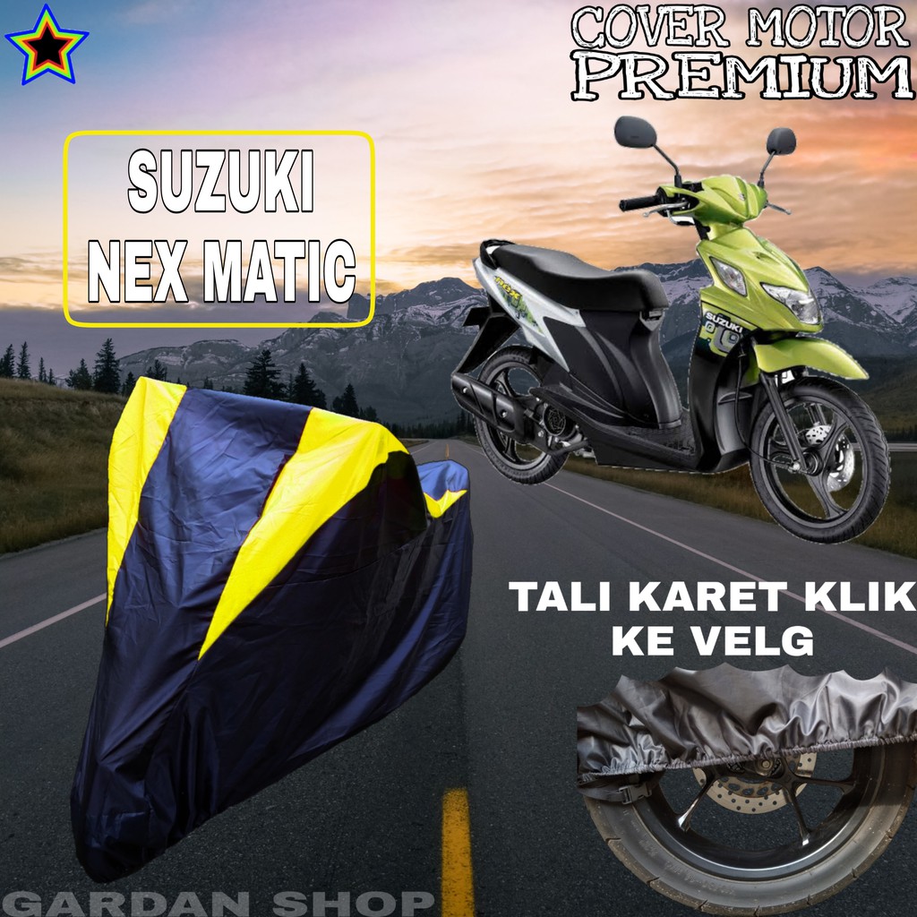 Sarung Motor SUZUKI NEX MATIC Hitam Kuning Body Cover Suzuki Nex Matic PREMIUM