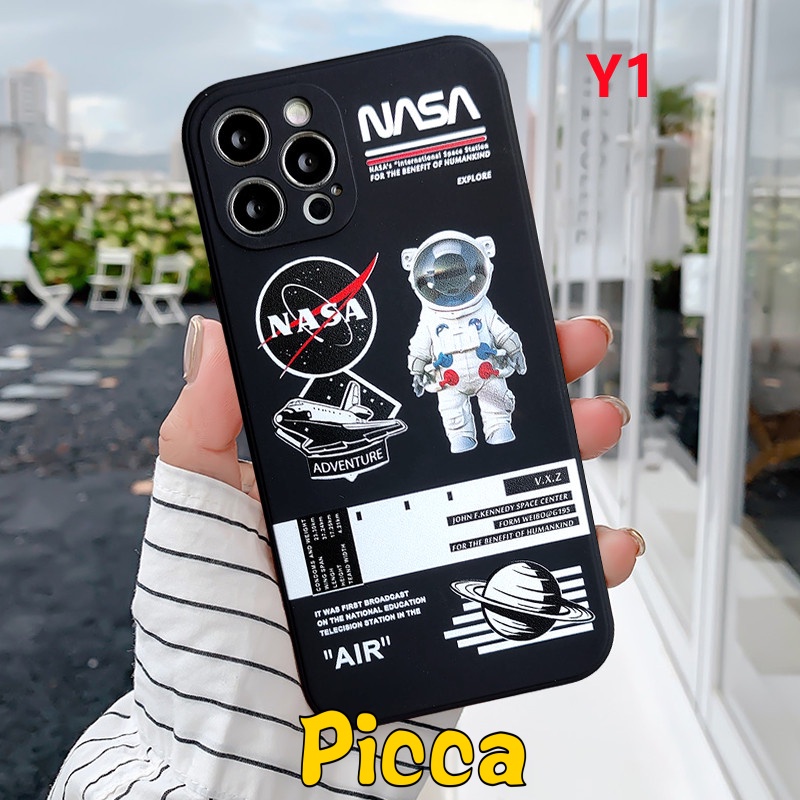 Case Infinix Hot 12i 12 11 10 9 Play Smart 4 5 6 Plus 12pro Hot 12 11 8 11s 9 20 20s 10t 10s 10Lite Note 11 12 G96 8 12 2023 Trendy Brand VAstronaut Nasa Space Couple Soft Sarung