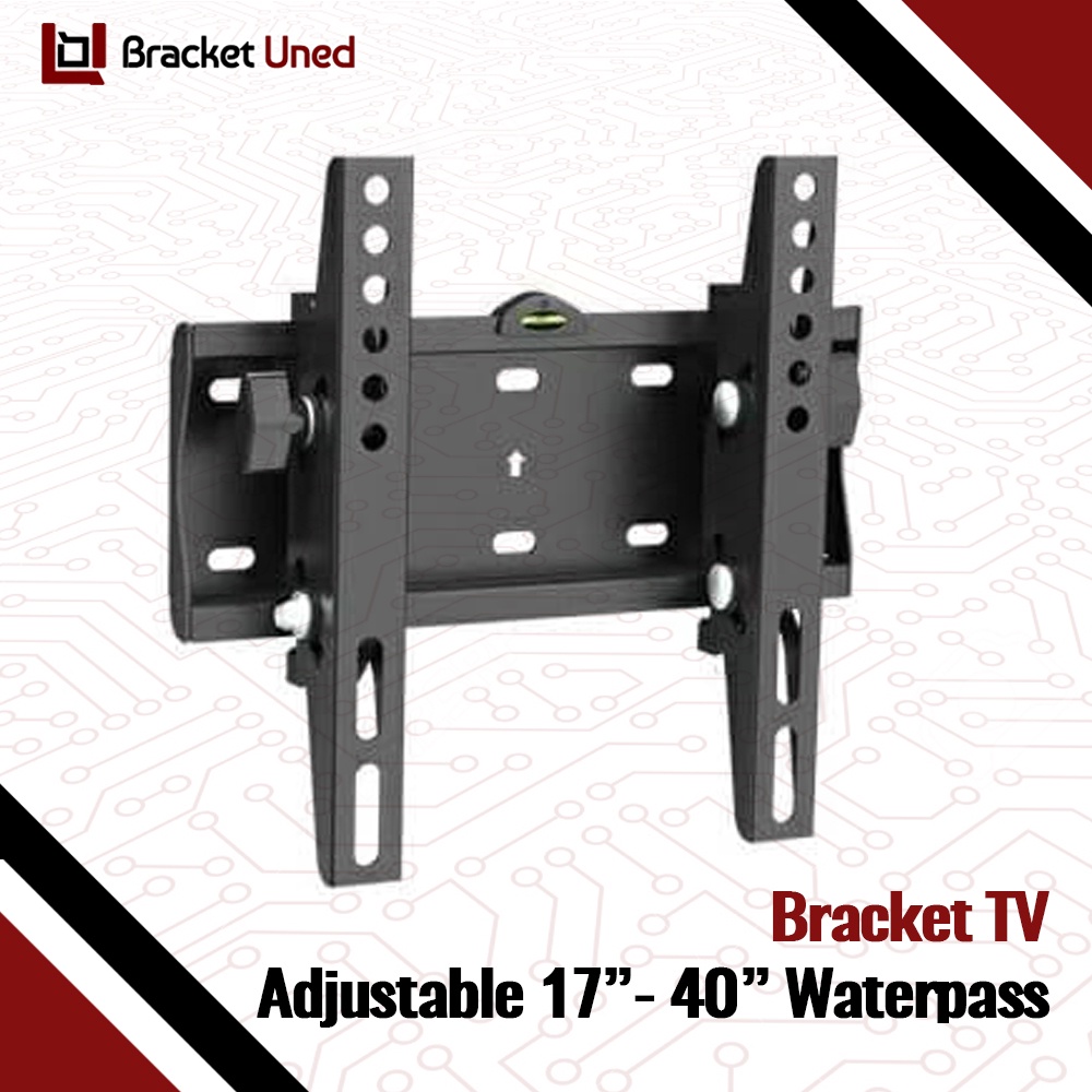 Bracket Braket Breket TV Led LCD Plasma 40 32 30 24 17 Inch Adjustable Waterpass Kualitas Import