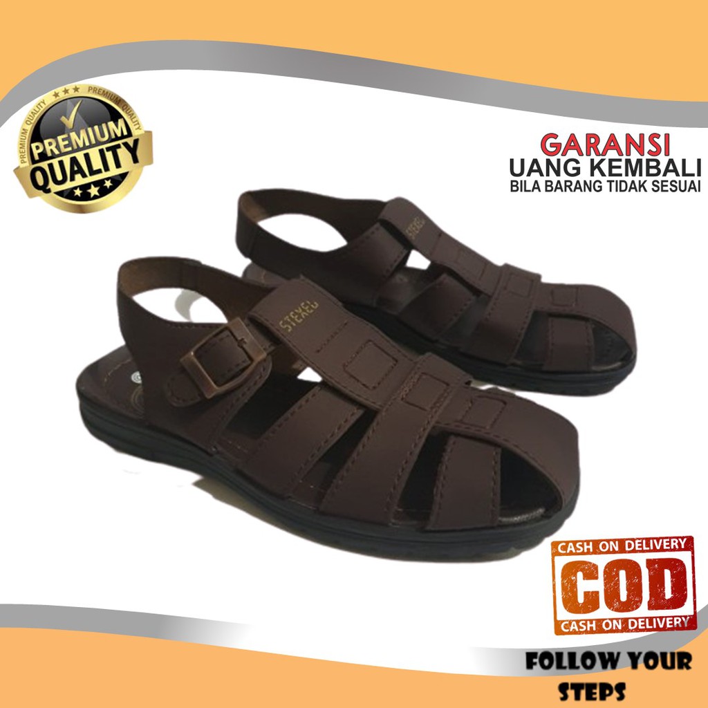 Sandal Sepatu Casual Wiro Sableng Kulit Sintetis Doff Premium Sendal Cowok Kasual Pria Buatan Tangan