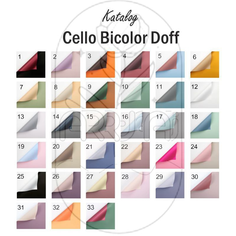 

(lembaran) Cellophane Bicolor Doff/Kertas Buket 2 Warna