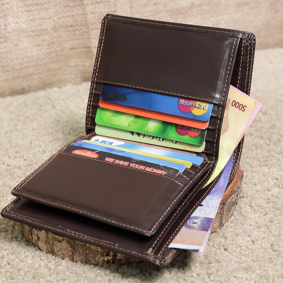 [PRODUK Q7SQZ] DOMPET KULIT PRIA EVREN DOMPET PRIA KULIT ASLI BAHAN KULIT SAPI 15 SLOT KARTU 2 SLOT 