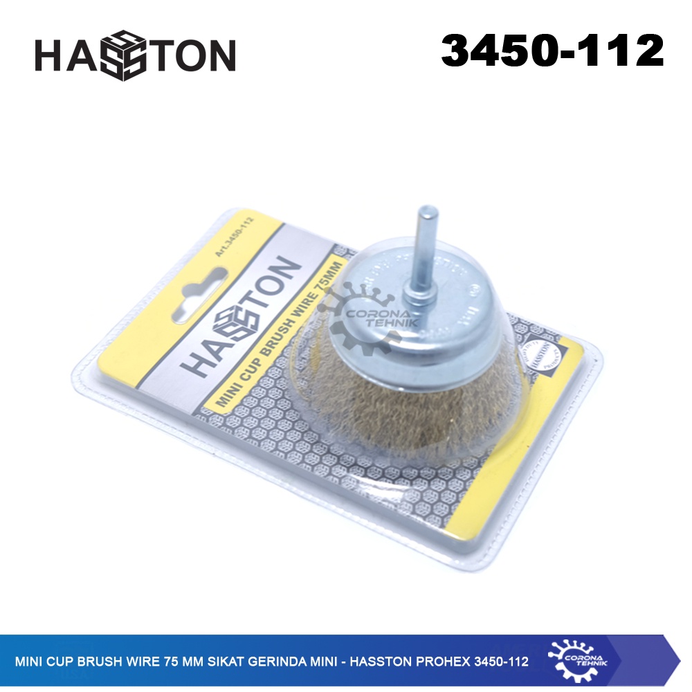 Hasston Prohex 3450-112 - Mini Cup Brush Wire 75 mm Sikat Gerinda Mini