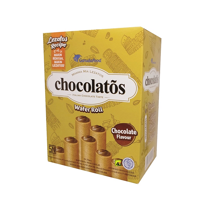 

Chocolatos - Wafer Rolls Short - 1 kotak