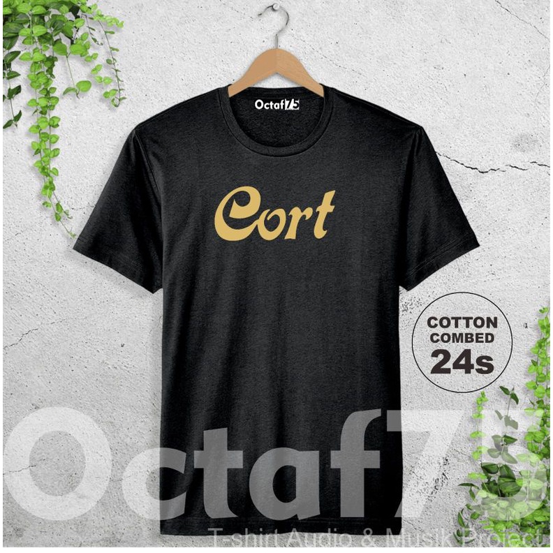 kaos guitar cort/baju gitaris/pakaian musisi/pakaian pria wanita