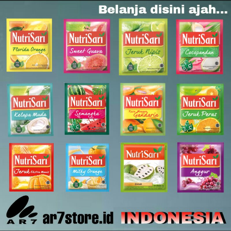 

NUTRISARI renceng isi 10 sachet all varian rasa