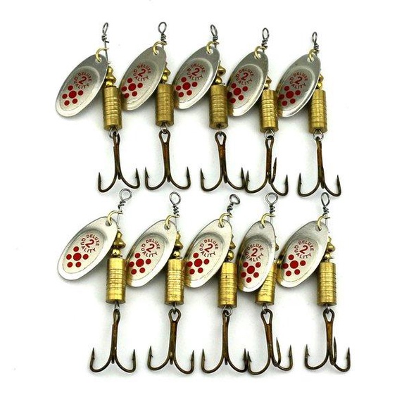 Umpan Spoon Lure Metal Spinner Fishing Lures Ikan Umpan Pancing Spoon Sendok Pasti Ready