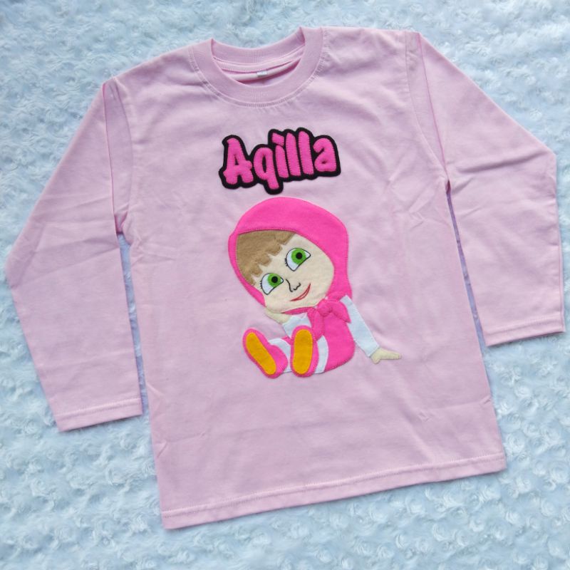 Kaos Flanel size 3 lengan panjang (6-9T)
