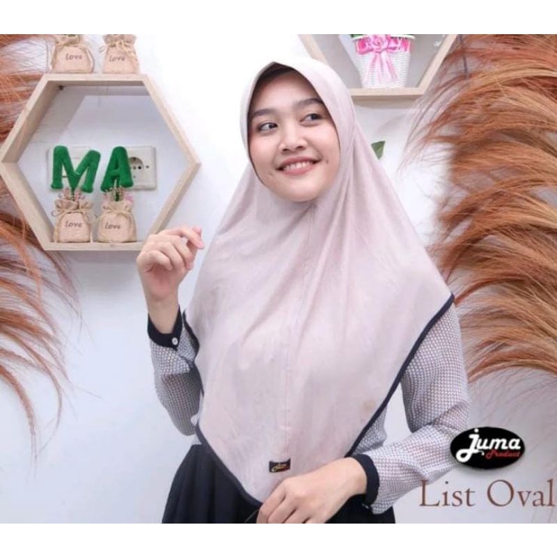 Juma Hijab Ori List Pita Kerudung Instan Pet Bergo Terbaru Jersey Polos
