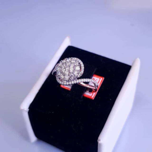 Cincin model siput emas berlian eropa