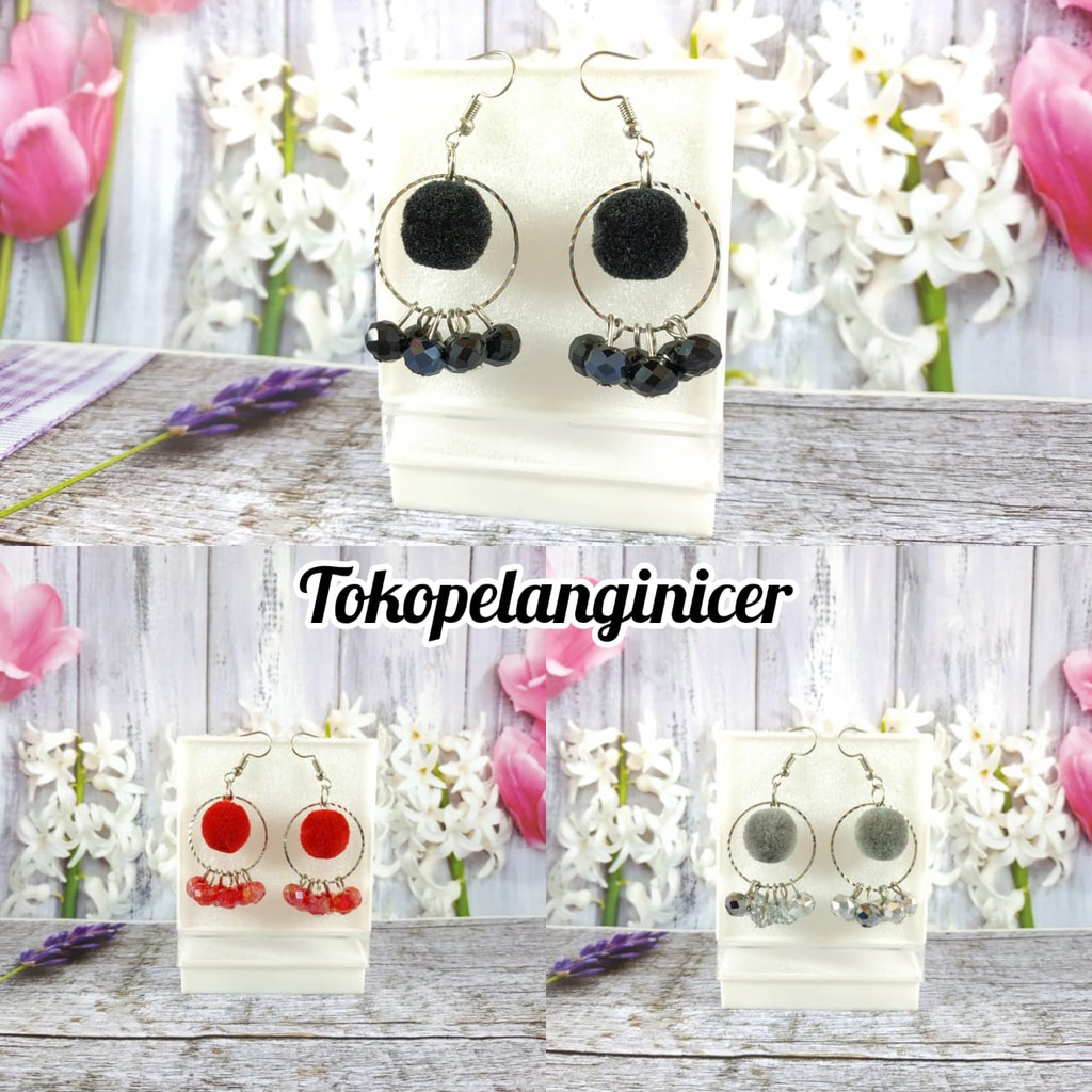 Anting kekinian Murah Handmade By Tokopelanginicer -Anting Fashion Aksesoris Lucu/Giwang/Kerabu