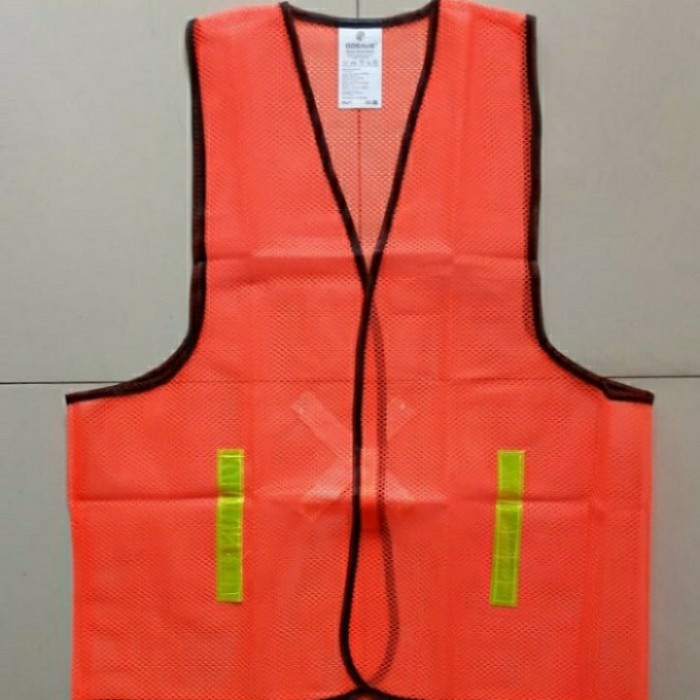Rompi Safety Jaring Proyek Murah Orange - Rompi kerja Proyek Murah