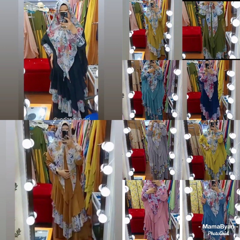 Gamis Set Khayla / Kayla Printing Premium by Yodizein Termurah
