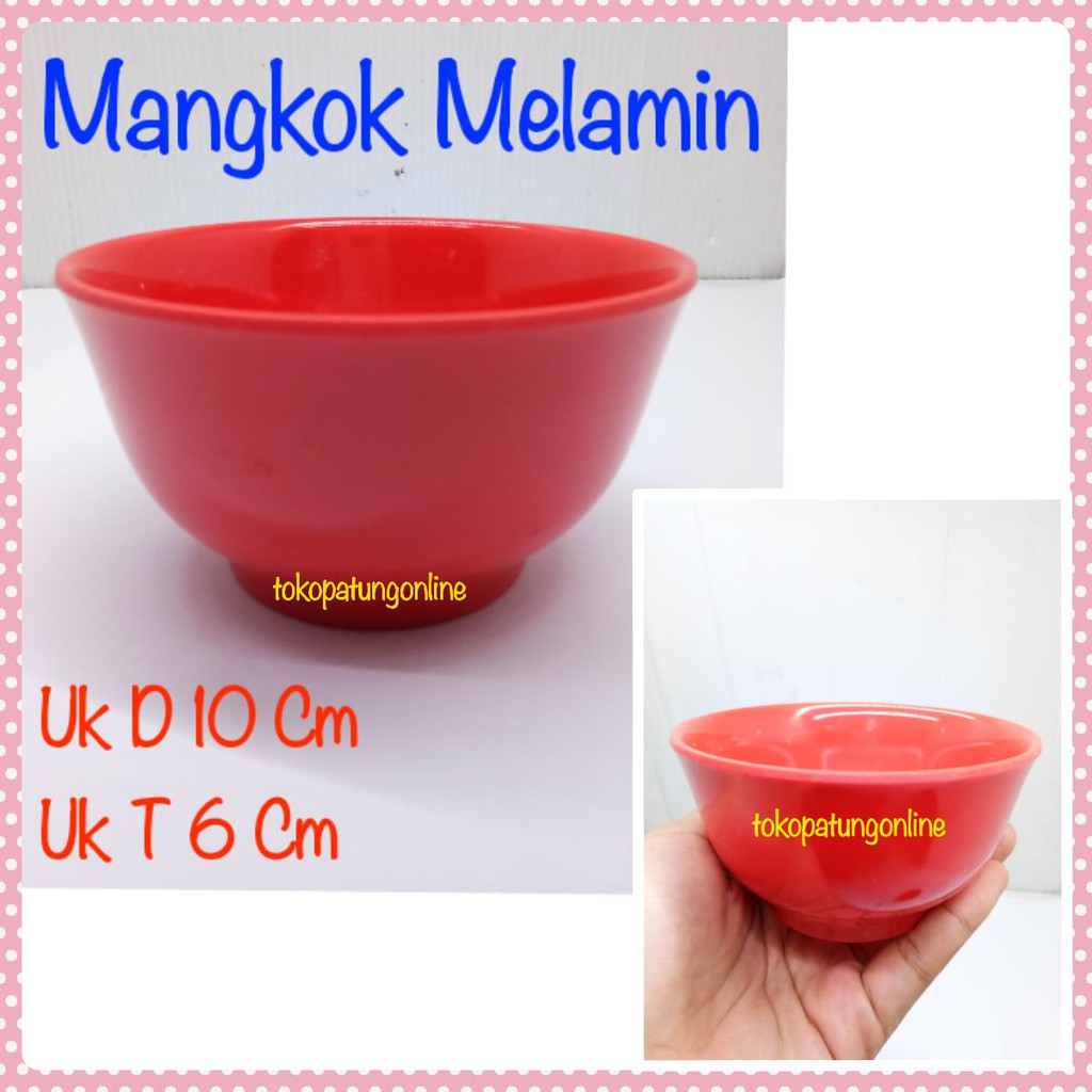 Mangkok Sop Melamin Merah